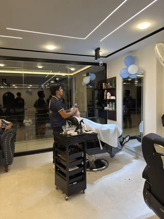 One of our barbers at work